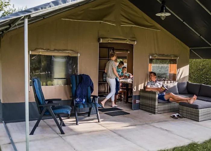 Nice Safari Tent On A Holiday Park Near Beach