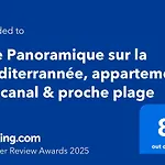 Vue Panoramique sur la Mediterrannée, appartement sur canal&proche plage