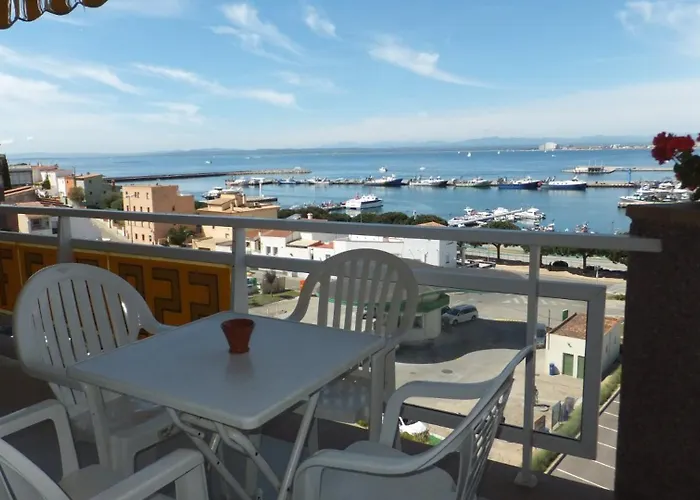 Roc Mar 2 5C - Apartamento cerca del centro y de la playa - terraza con vistas al mar y al puerto
