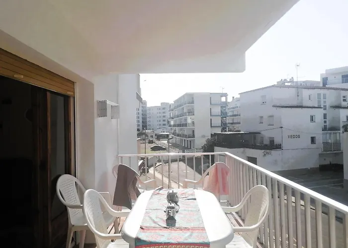Apto En 2ª Linea De Playa Con Terraza, Wifi Y Parking Comunitario En Santa Margarita, Roses - Es-258-67