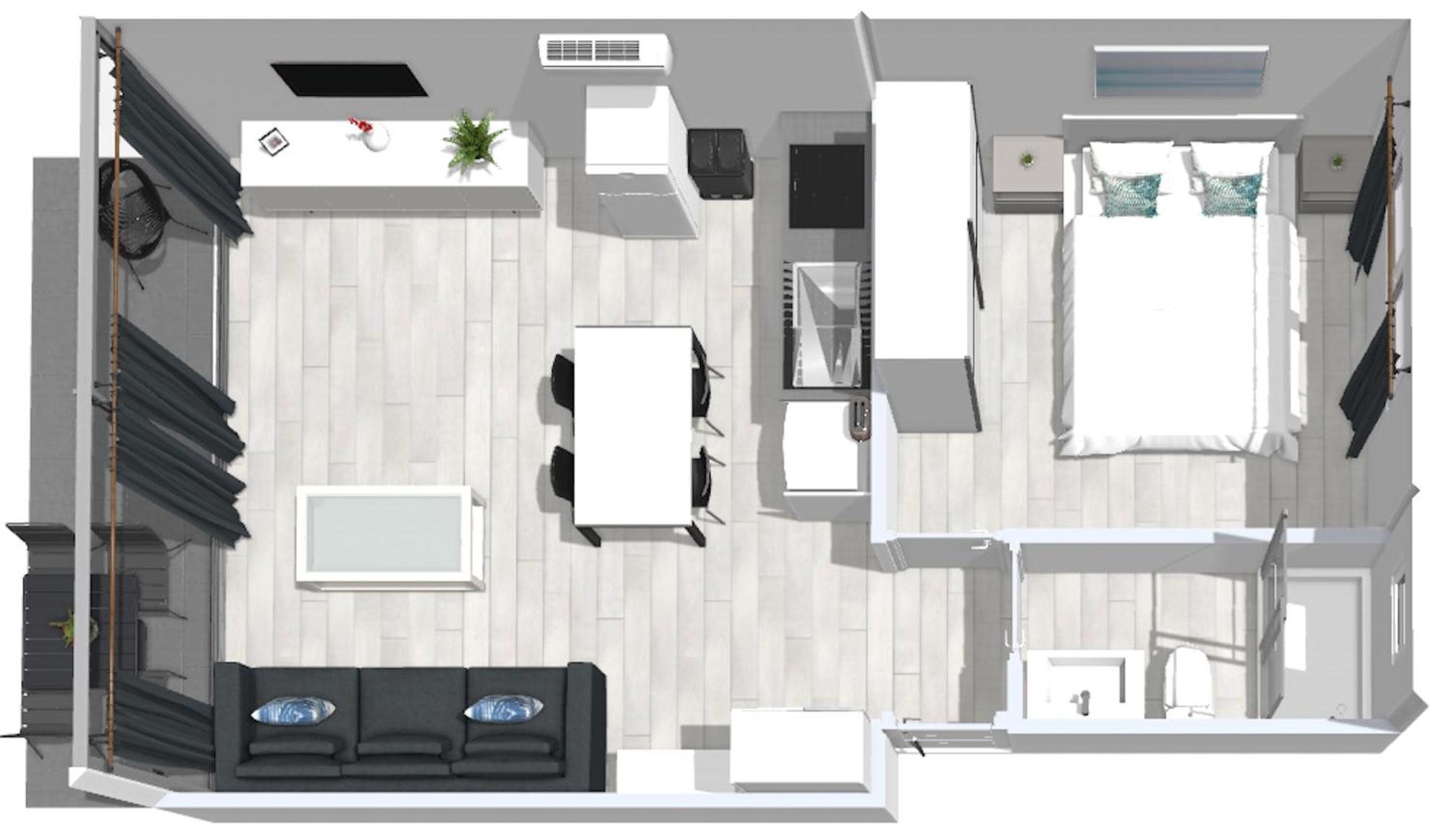 Apartamento Estudio 1 Vista Mar Lateral *