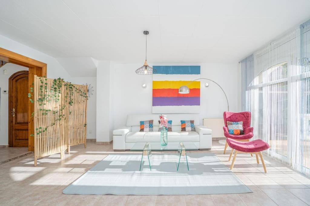 Sm21-gran En La Playa, 4 Habitaciones, Climatizada, Piscina, Barbacoa Y Wifi *